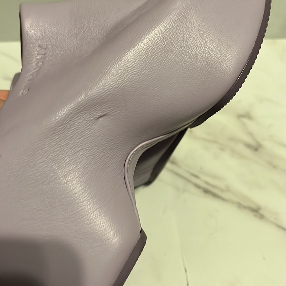 NEW Givenchy G Lambskin Platform Mule Clogs Purple Lilac sz 35 / 5 (j21) - Picture 6 of 7